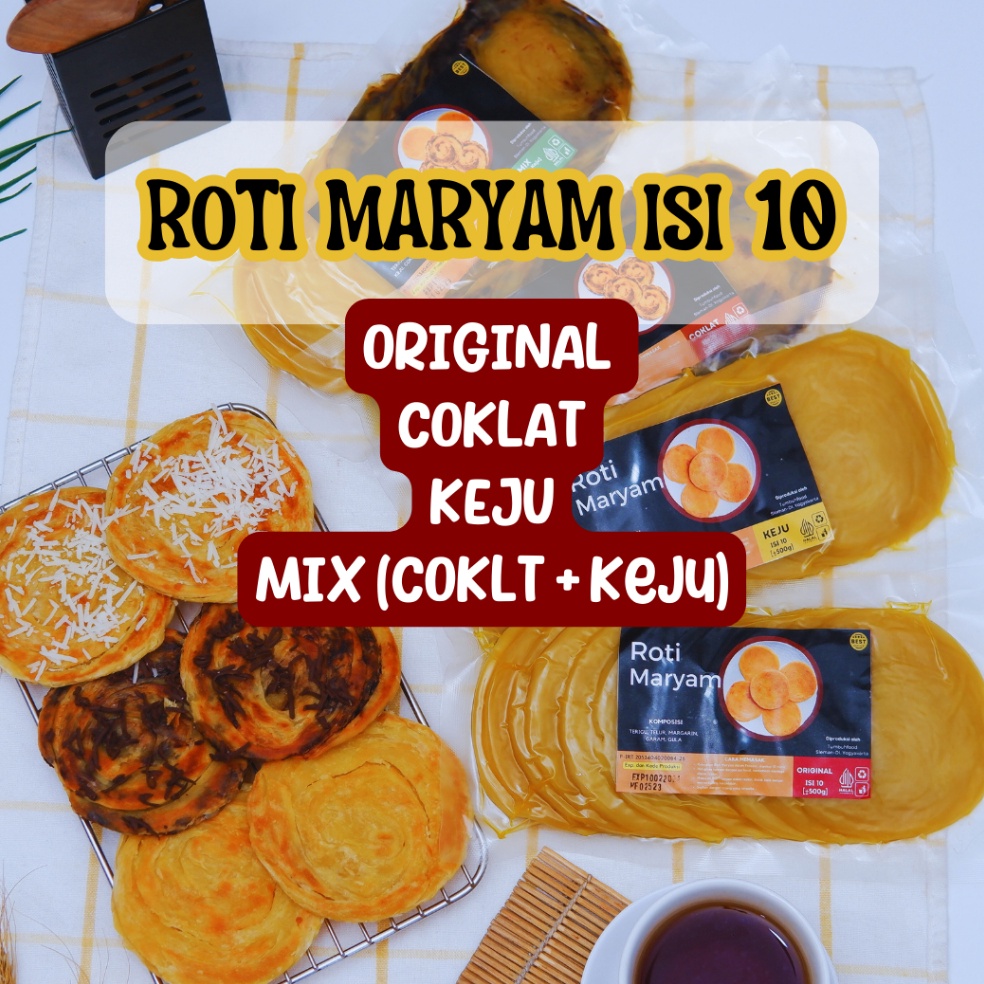 

Ready Now Roti Maryam isi 1 ORIGINAL COKLAT KEJU MIX COKLATKEJU CANAICANE