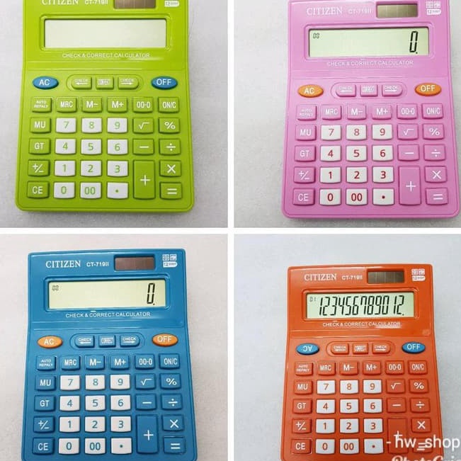 

Promo Terlaris Kalkulator Citizen Ct 719 Kalkulator 12 Digit Warnanya Unik