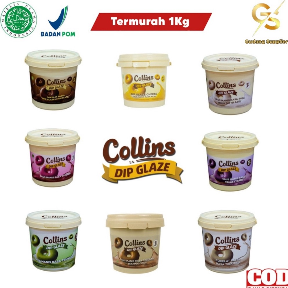 

Harga Khusus Collins Dip Glaze 1KG All Variant