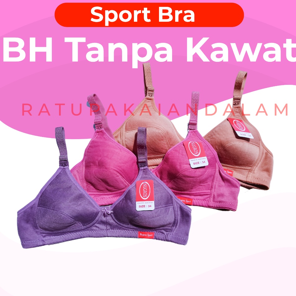 Best Seller  Sport Bra Wanita BH Cewek  tanpa kawat busa BH Fidilla Mirip Nugros  Ratupakaiandalam