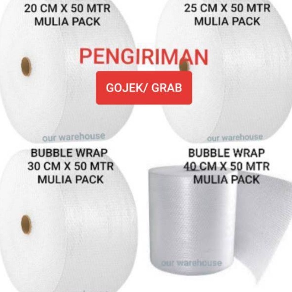 

Sedang Viral GOJEK GRAB Bubble Wrap Mulia Plastik Biru uk 2cm 25cm 3cm panjang 5mtr