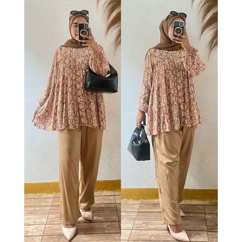 setelan Zara rayon wanita