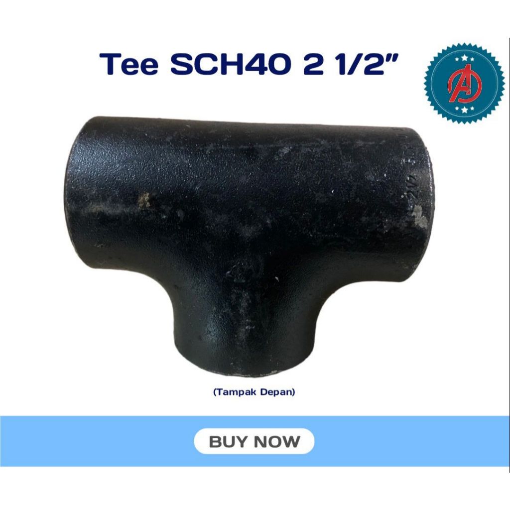 Tee las besi SCH40 21/2Inch - Tee Carbon Steel SCH40