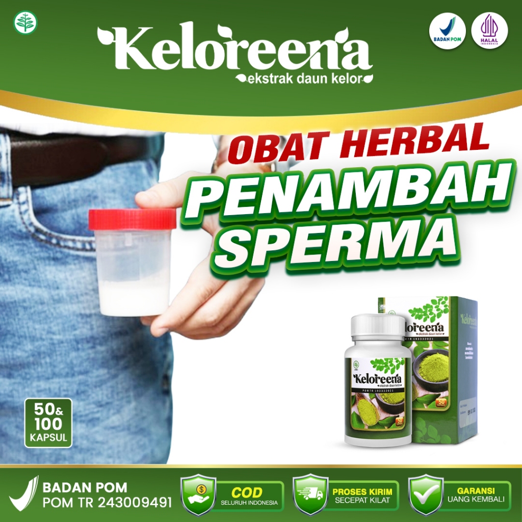 Keloreena Obat Penambah SpermaTeratozoospermia Azoospermia Penyubur Sperma Pria Sperma Encer Kosong