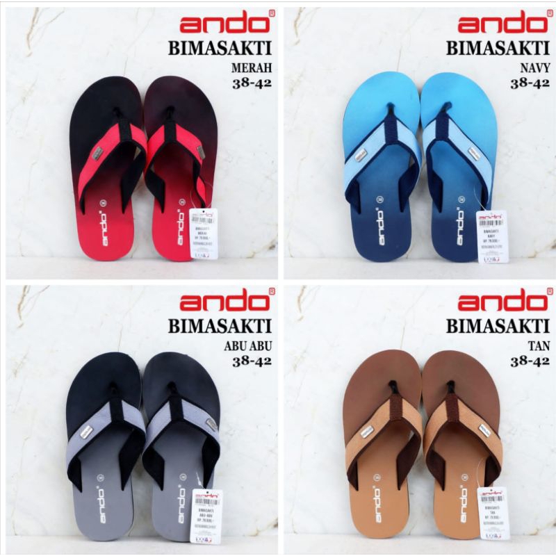 Sandal Ando Bimasakti, Sandal Jepit Alas kaki Premium Alas Kaki karet, Merek Ando