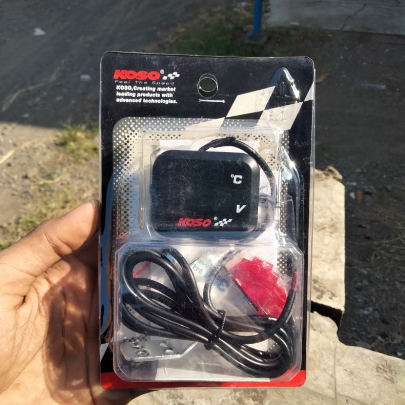 voltase volt meter kotak koso digital suhu