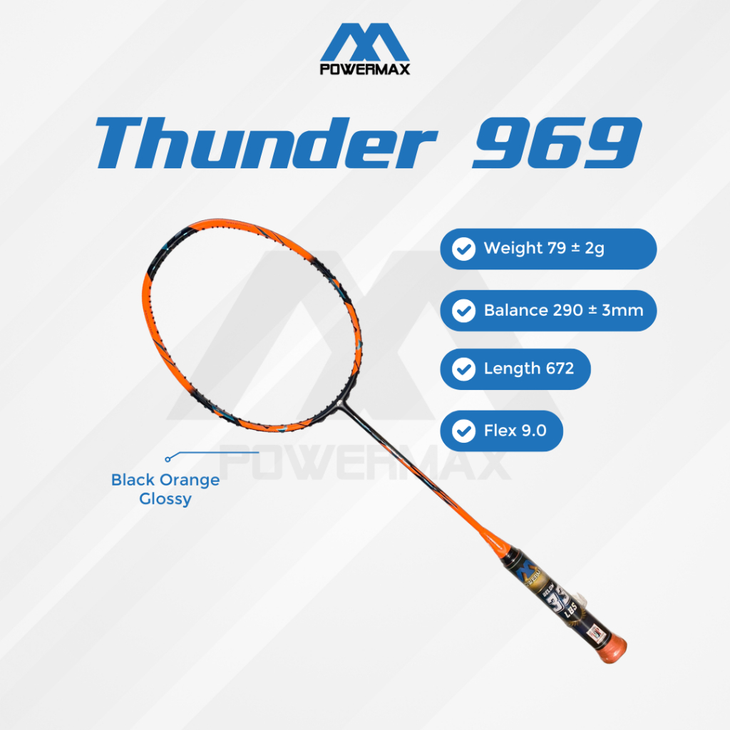 Raket Badminton Powermax Thunder 969 Original
