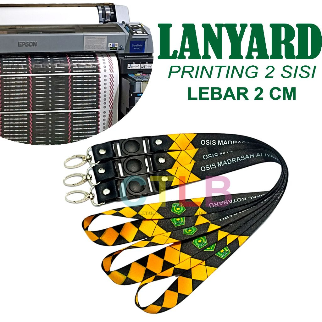 

Tali lanyard id card PRINTING 2 cm cantelan oval /lanyard printing 2 cm