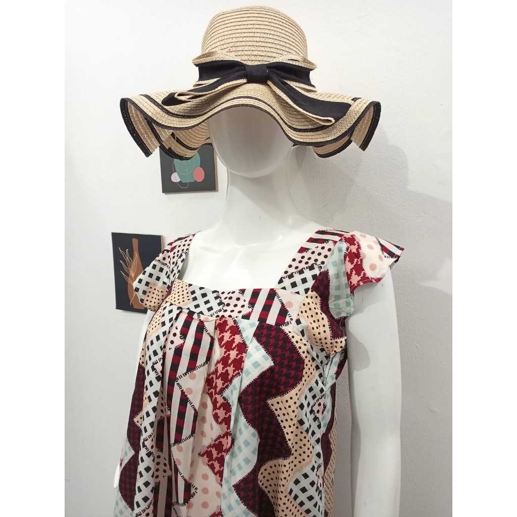 Setelan Daster Pendek  Kulot Jumbo Flo