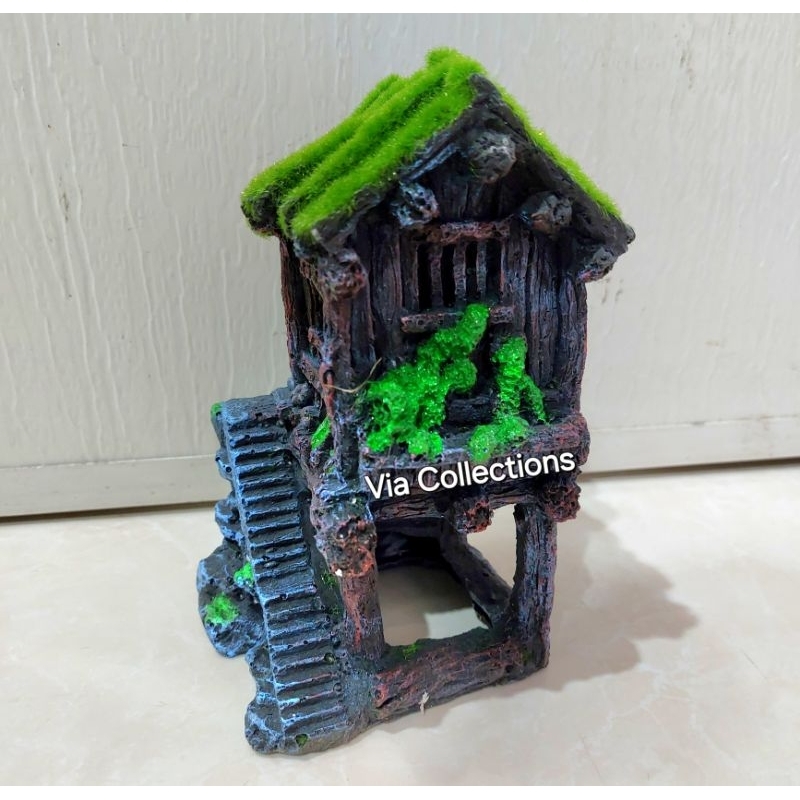 Rumah pohon artificial /diorama/hiasan aquarium