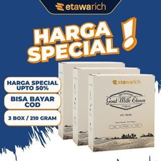 

3 Box Susu Etawarich Bubuk Kambing Etawa Dairy Milk Food Sugar |susu Kambing |mengatasi berbagai penayakit (nyeri sendi,nyeri lutut kaki, nyeri sendi dan tulang, asam urat herbal, kesehatan tulang, Nyeri Tulang) | Susu kambing bubuk murni 100%