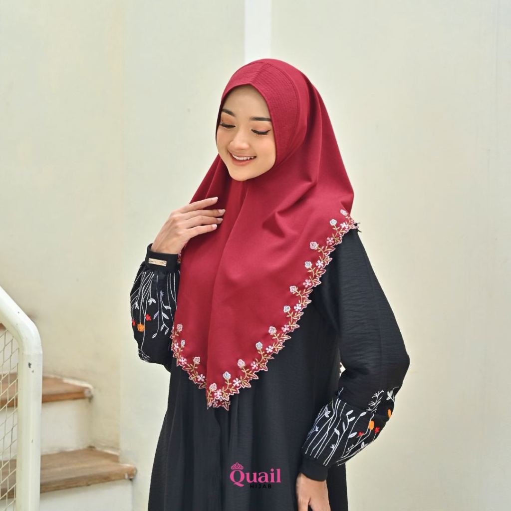 Daily Hijab Bordir Handmade Premium RIFKANA Quail Oriignal Khimat Terbaru COD Distributor Resmi