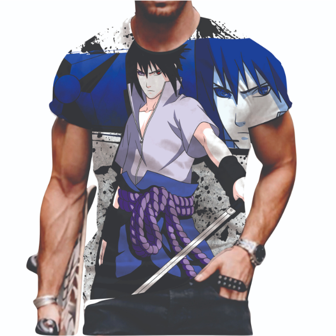 KAOS TAG THAILAND SASUKE PEDANG (AOP) ALL OF PRINT | ANIME FULLPRINT FULL PRINT T-SHIRT
