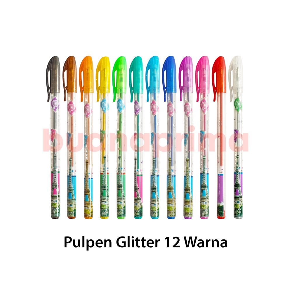 

Pulpen Glitter Bling Bling 12 Warna Pen