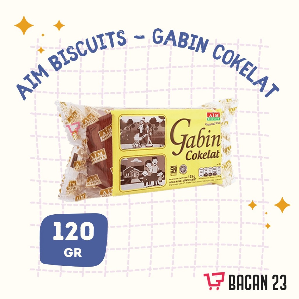 

Gabin Cokelat AIM Biskuit (120 Gr) / Biskuit Gabin Spesial - Gabin Coklat