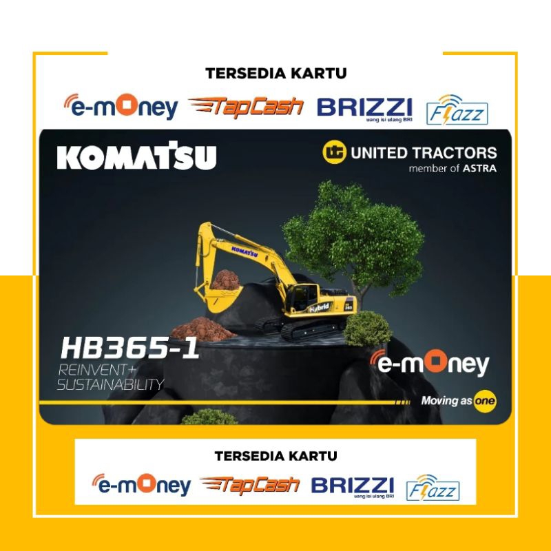 KOMATSU / KARTU EMONEY SERI 002/KARTU E-MONEY/KARTU EMONEY/EMONEY KOMATSU/E-MONEY KOMATSU/E-MONEY UN