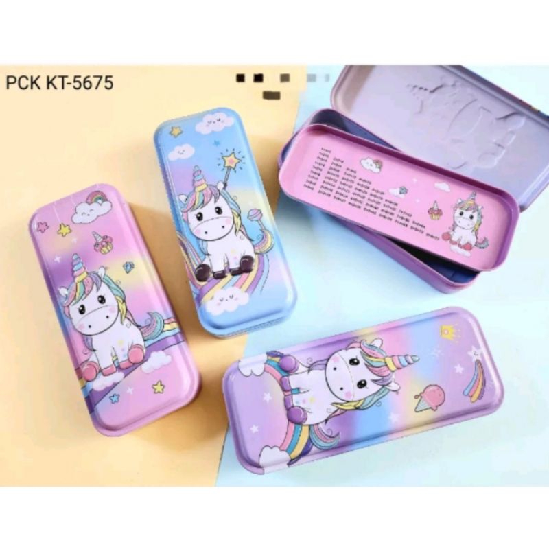 

Tempat pensil unicorn timbul + anak / Kaleng pensil unicorn timbul 2 susun / Kotak pensil unicorn timbul + bonus anak