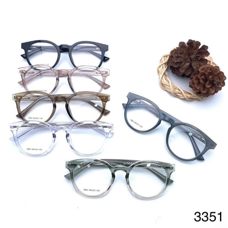 nnkacamata frame oval plastik pria wanita 3351