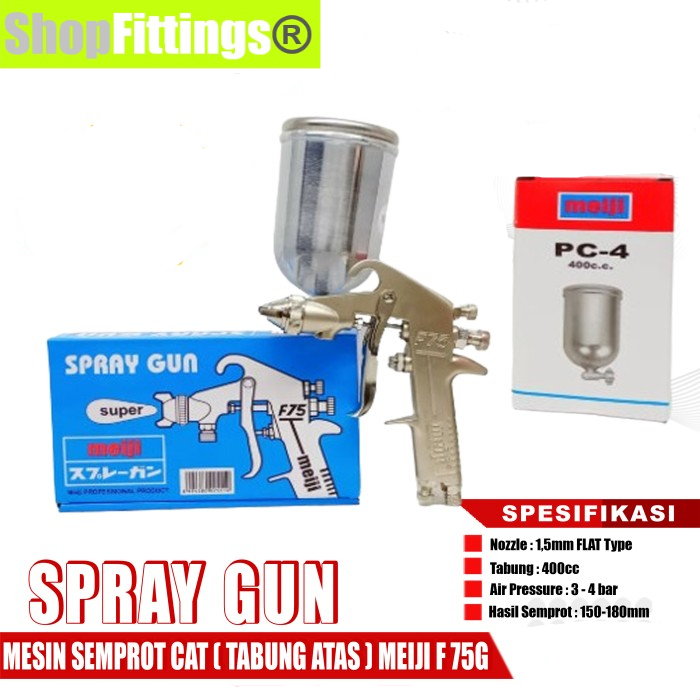 Spray Gun F75 Tabung Atas F 75 Spet Alat Semprot Cat Pilih Budget