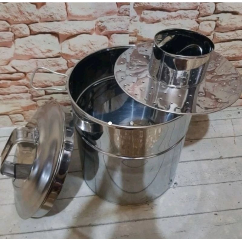 Panci Dandang Bakso Stainless Steel 30cm / Panci Sarang Tinggi Bakso 30cm