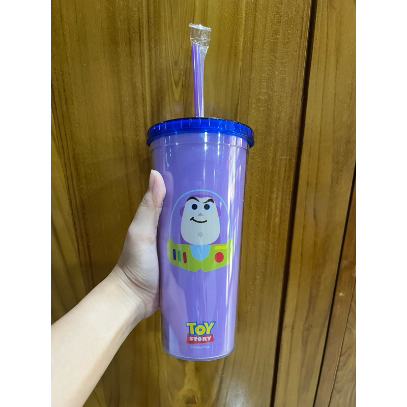 Tumbler plastik + sedotan - Toy Story Series