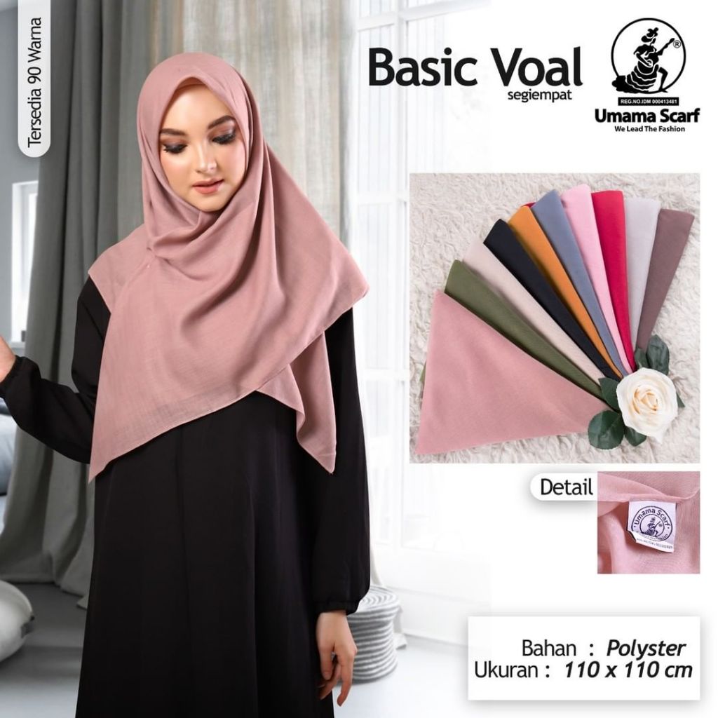 Grosir 10pcs Jilbab Paris Premium Voal hijab segiempat kerudung seragam