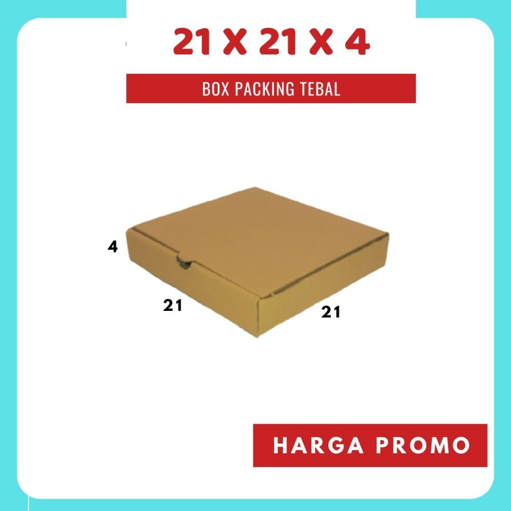

Box 21x21x4 cm LD Pizza/Karton/Polos/kardus/Hampers/brownis/ied mubarak