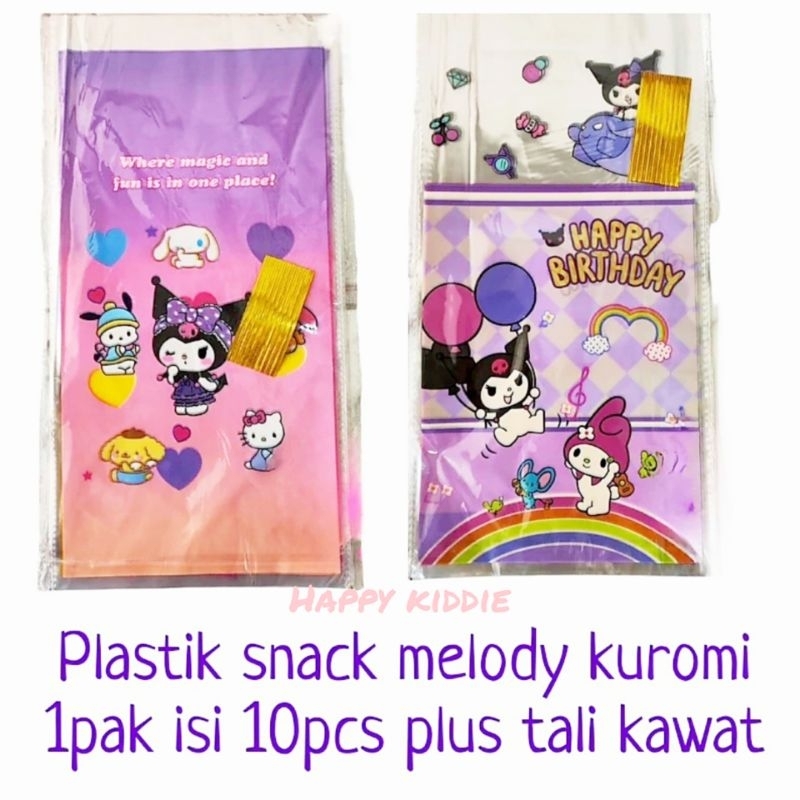 

PLASTIK SNACK MELODY KUROMI / OPP MELODY UKURAN SEDANG DAN UKURAN JUMBO