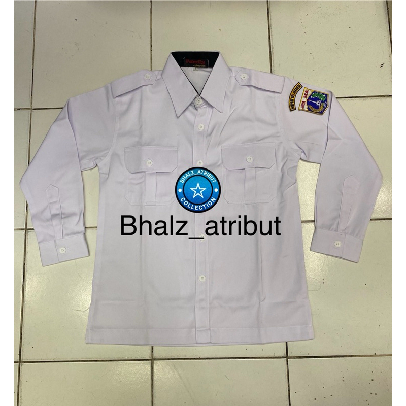 Baju putih dki seragam pemda putih dki kemeja putih jaya raya COWOK (BAHAN GRANADA )