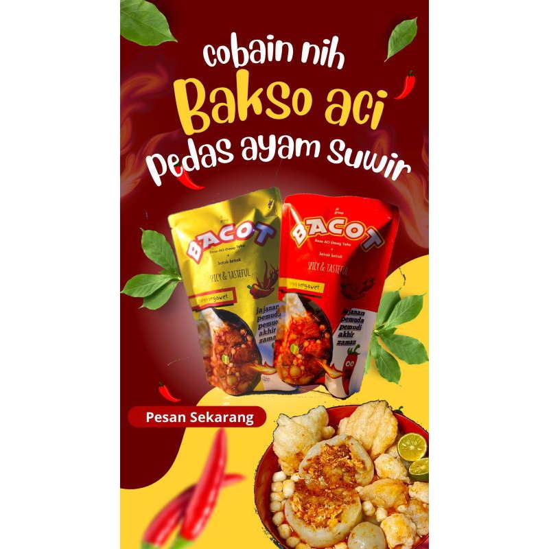 

Baso Aci ayam suwir pedas kumplit jumbo
