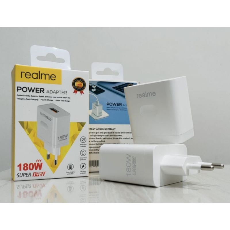 Batok Realme1usb 180W Supervooc Kepala Charger Realme 180W Fast Charging Adaptor Realme 180W Vooc GT