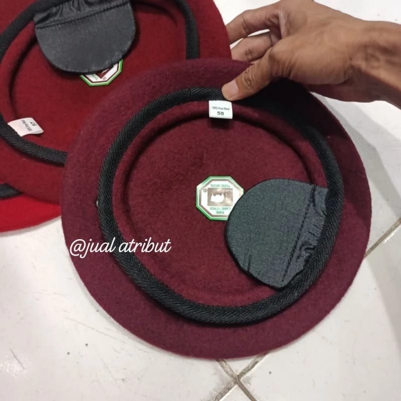 Baret merah maron PUSPENERBAD TNI AD