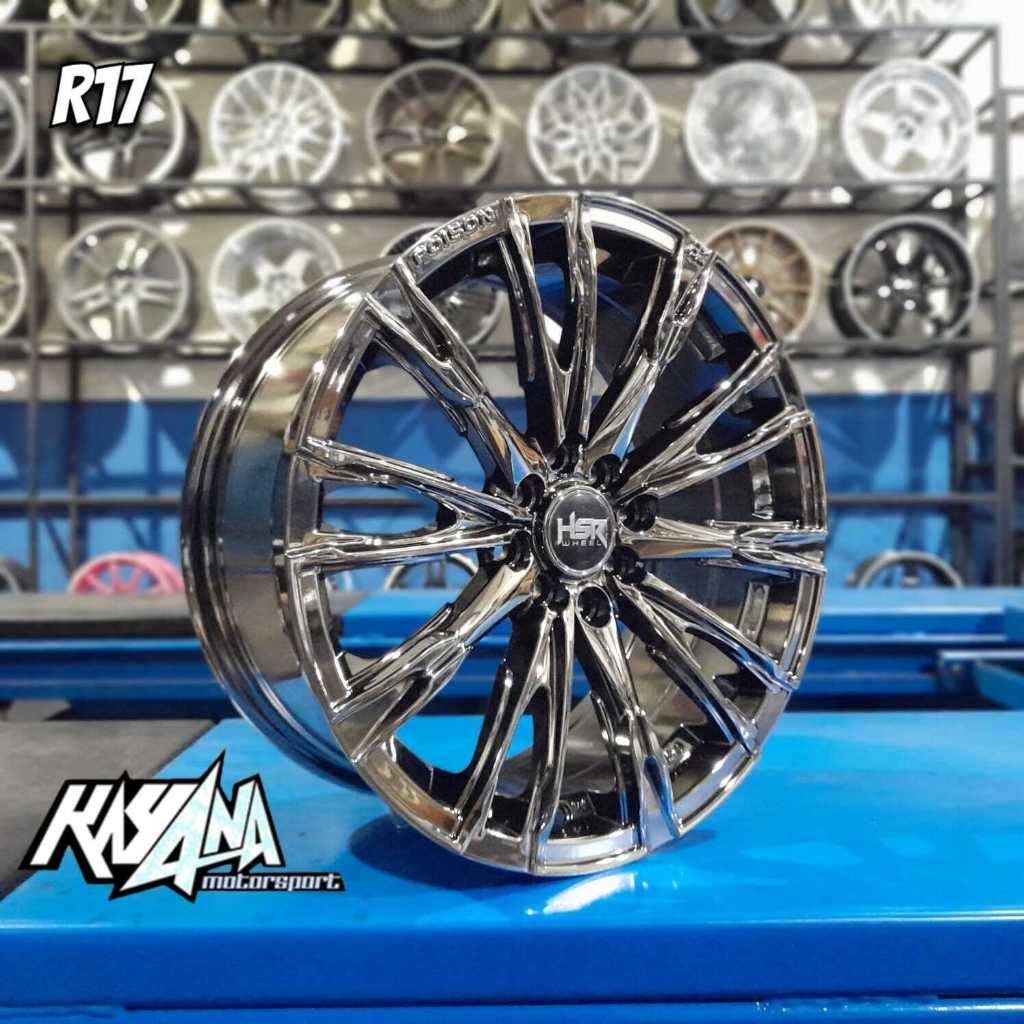 Velg Racing Mobil Jazz Mobilio Freed Yaris Velg R17 HSR Senorita Chrome Velg Mobil R17 (Gratis Ongki