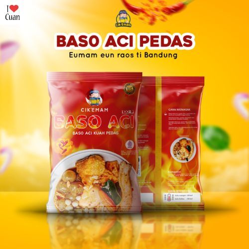 

[READY MEDAN] Baso Aci Instan - Cik'Emam Pedas Gurih Siomay Lidah Seblak Batagor Boci Sambel Mercon