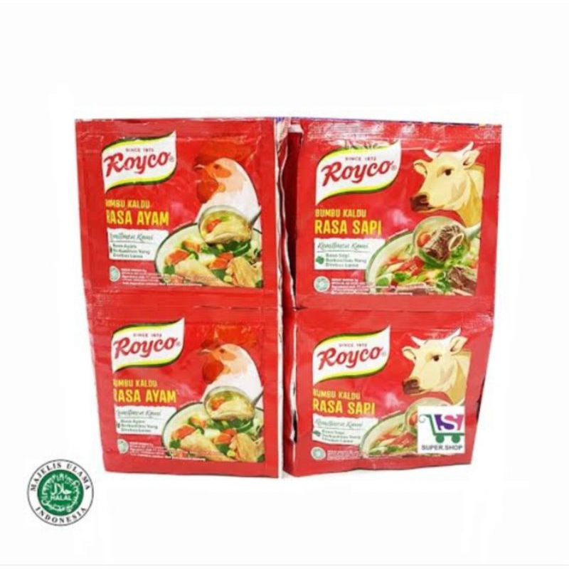 

Royco kaldu ayam sapi renceng isi 12 sachet