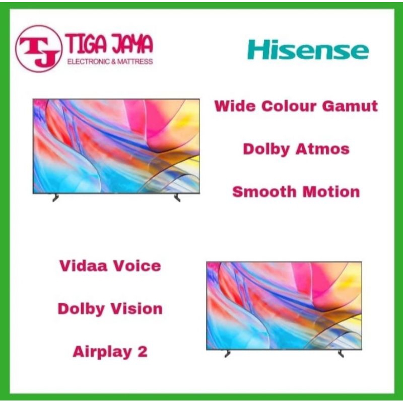 HISENSE 85A7K LED TV 85 INCH 4K UHD SMART TV VIDAA VOICE