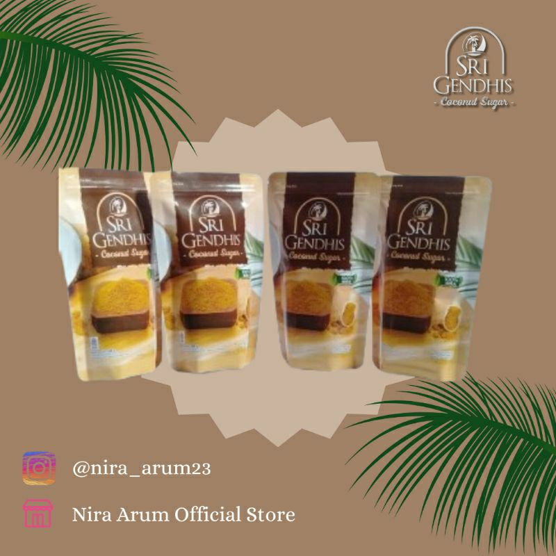 

Sri Gendhis Coconut Sugar gula kelapa asli 125 gram Empat pcs