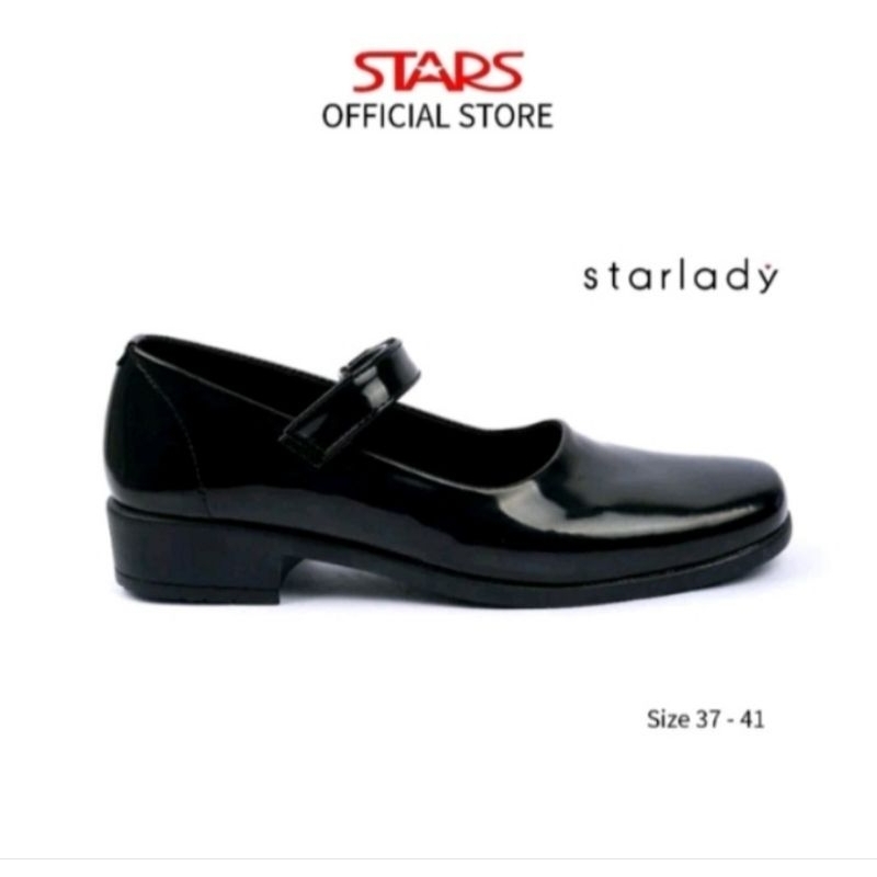 STARLADY Sepatu Pantofel Formal Dewasa/Remaja Wanita Olin Hitam