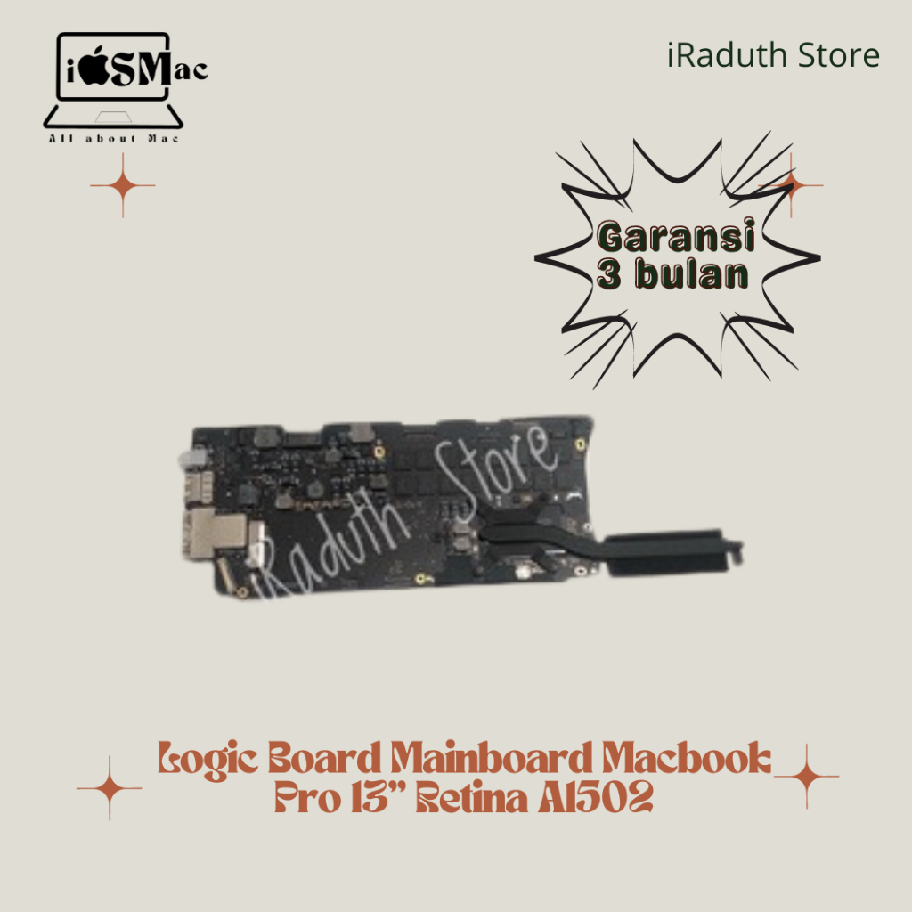 Logic Board Mainboard Macbook Pro 13” Retina A1502