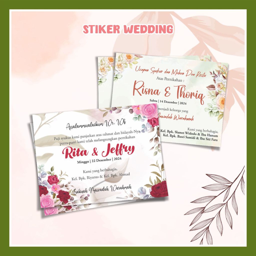 

Stiker Wedding Tasyakuran Pernikahan