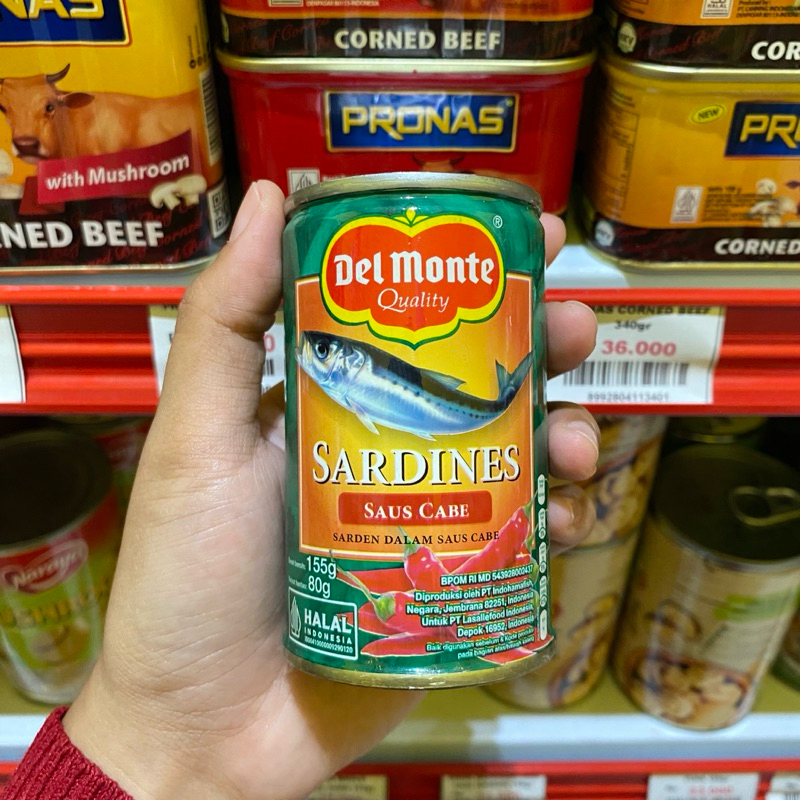 

Del Monte Sardines Saus Cabe 155gr