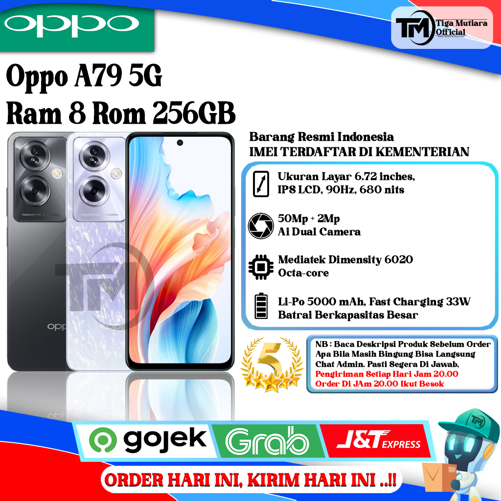 Oppo A79 5G Ram 8GB Rom 256GB Segel Original &amp; Bergaransi Resmi