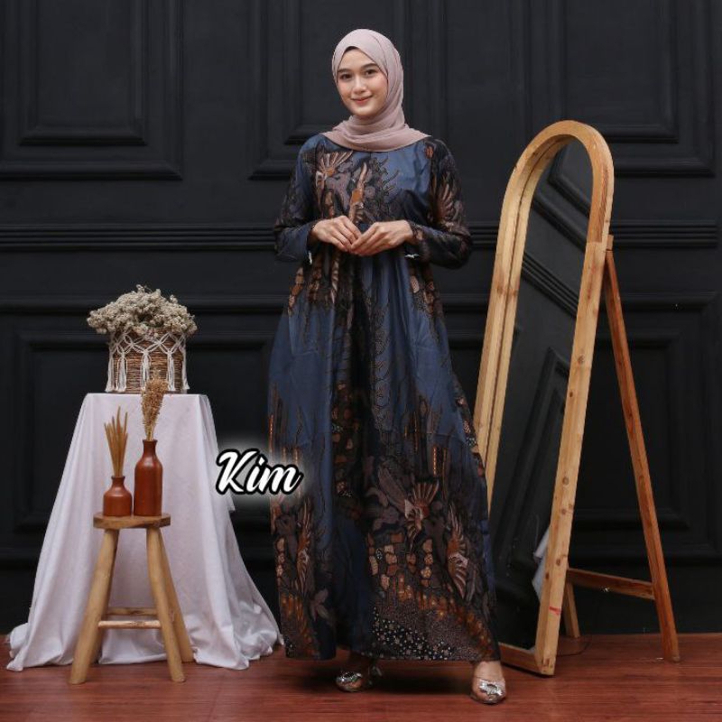 Baju gamis batik wanita modern baju dreess wanita
