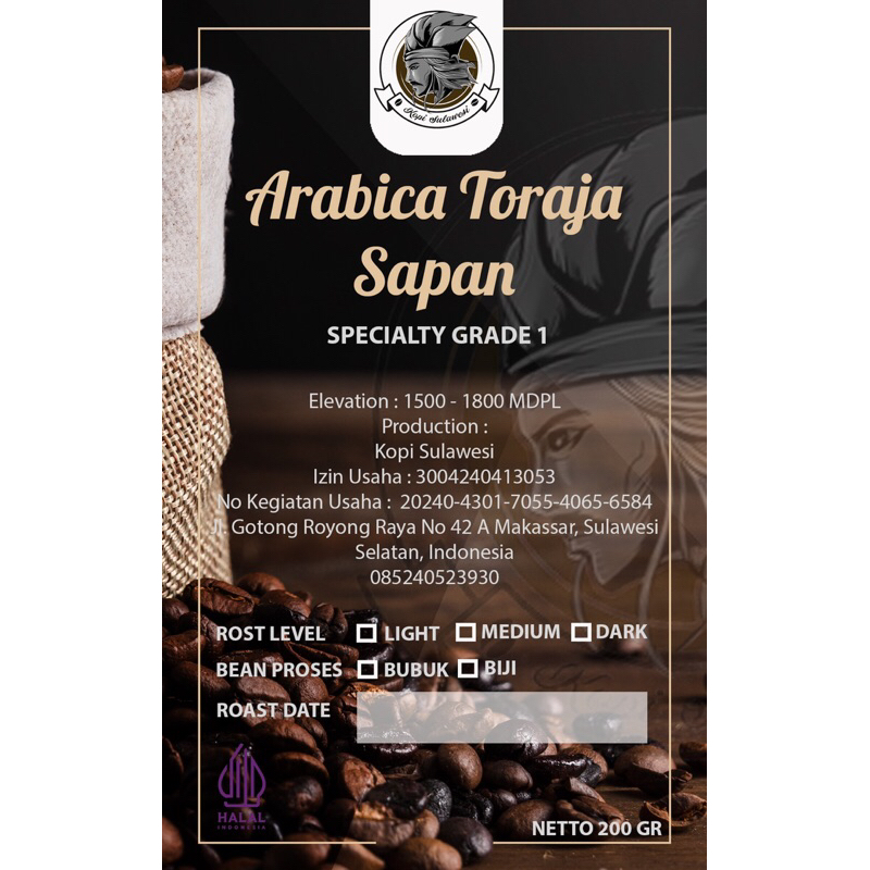 

Arabica Specialty Grade 1 Sapan Toraja