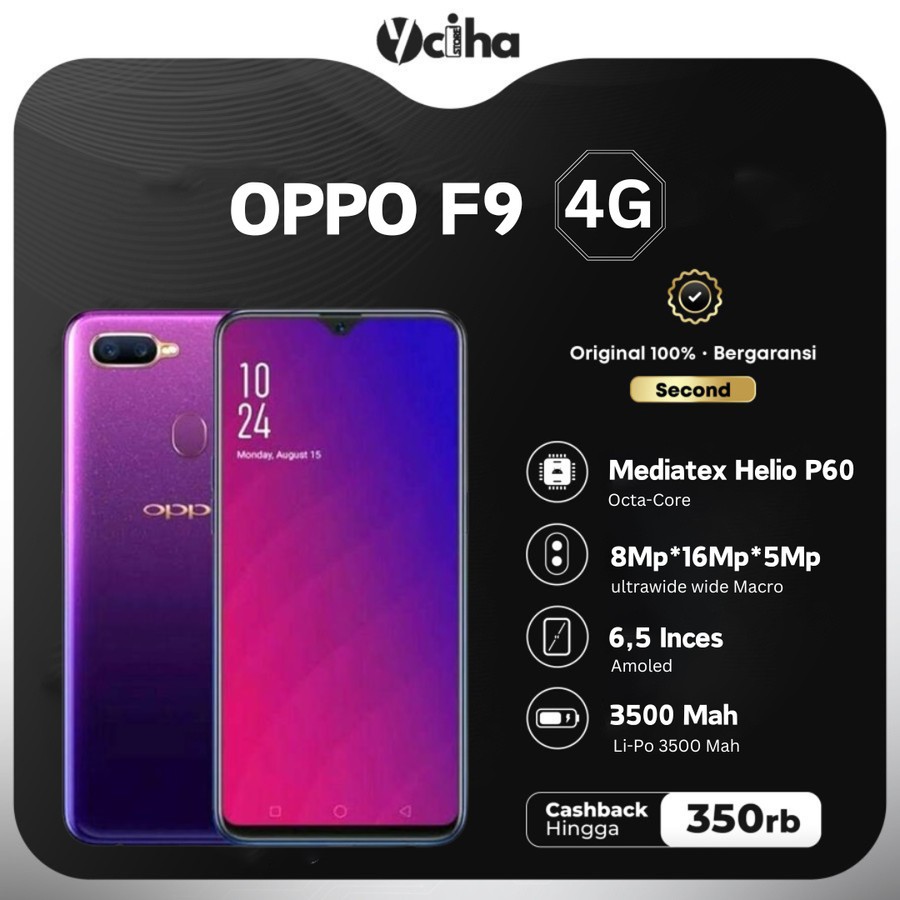 oppo f9 6 64gb Second Fullset