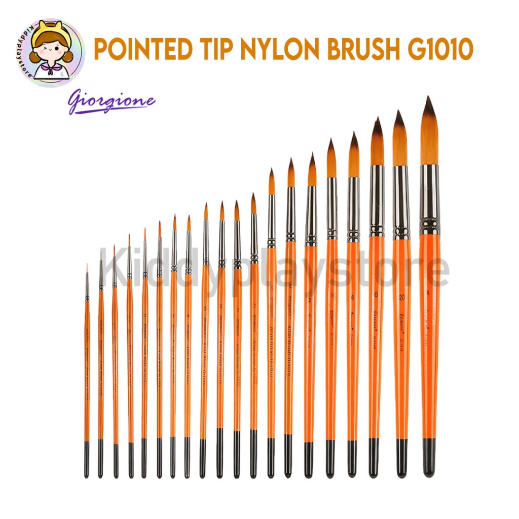 

Giorgione Pointed Tip Nylon Brush / Paint Brush Pointed Tip Kuas Lukis G-1010