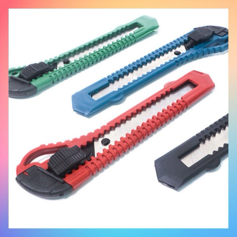 

Pisau Cutter Ukuran Besar 18mm / Kecil Warna Warni / Pisau Cutter Super Tajam Sliding knife Cutting Tool