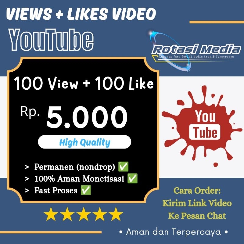 VIEWS + LIKES YOUTUBE BERGARANSI || NON DROP