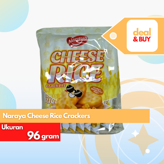 

Naraya Cheese Rice Crackers/ Krekers Beras Rasa Keju 96g