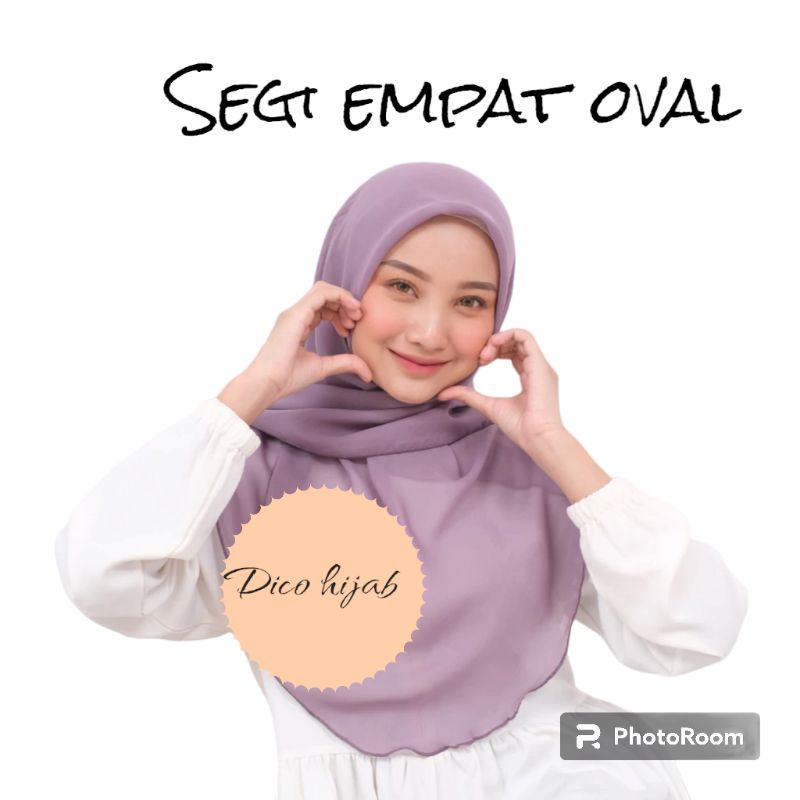 HIJAB POLYCOTTON SEGI EMPAT CURVE MALAY OVAL 4SISI UK.115 X 115,BY DICO COLLECTION